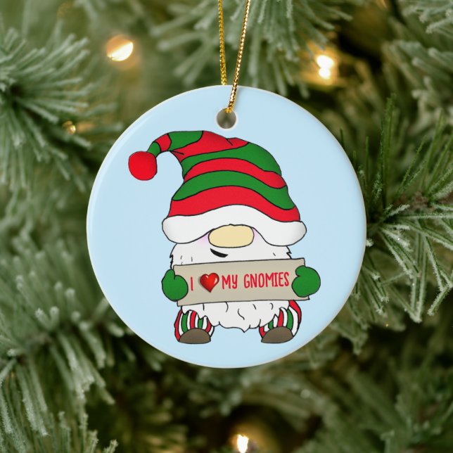 Gnom Weihnachten Keramik Ornament (Baum)