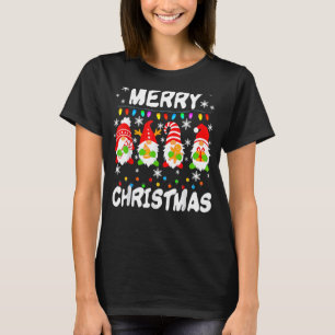 Gnom Weihnachts-Pyjamas Garten Frohe Weihnachten p T-Shirt