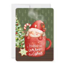 Gnom Weihnachtsbecher Wasserfarbe mit warmen Wünsc