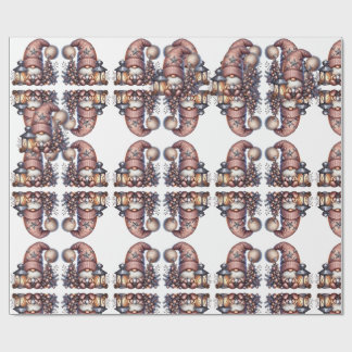Gnom-Weihnachtspapier. Geschenkpapier