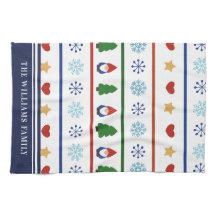 Gnomaden & Schneeflocken Weihnachtsmuster - Name