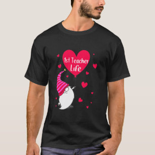Gnome 1St Teacher Life 95 Geburtstagsgeschenk T- T-Shirt