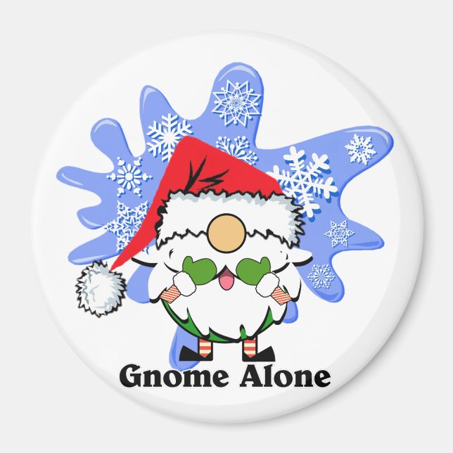 Gnome Alone Funny Christmas Film Parody Red Green Magnet (Vorne)