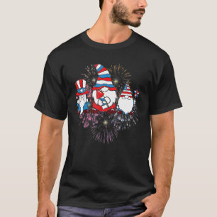 Gnome American Flag 4. Juli Merica Männer Frauen U T-Shirt