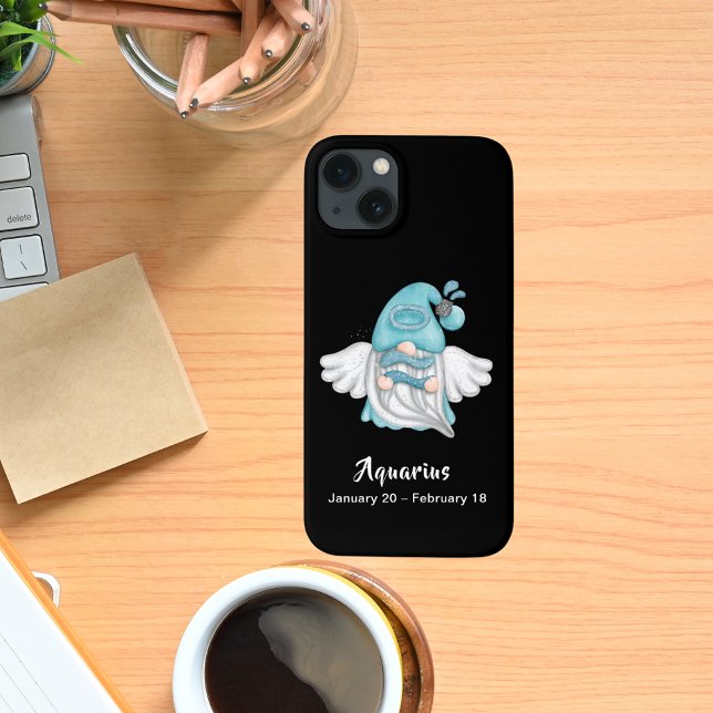 Gnome Aquarius Astrologie Sign Angel Case-Mate iPhone Hülle (Gnome Aquarius Astrology Sign Angel Case-Mate iPhone Case)