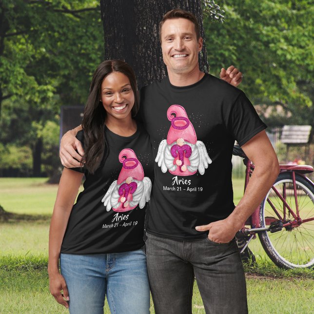 Gnome Aries Zodiac Astrologie Signatur Angel Unise T-Shirt (Gnome Aries Zodiac Astrology Sign Angel Unisex T-Shirt)