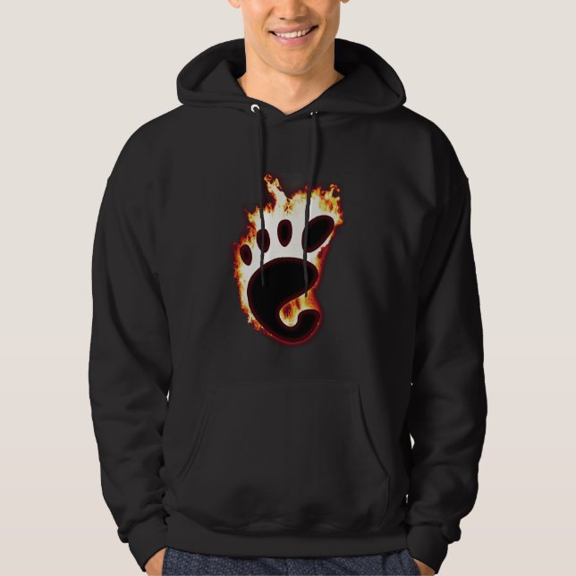 Gnome auf Feuer Hoodie (Vorderseite)