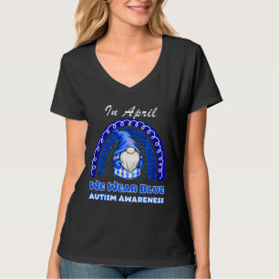 Gnome Autismus Regenbogen im April tragen wir Blue T-Shirt