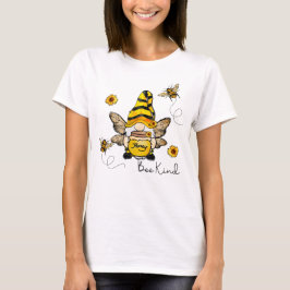 Gnome Bee Kind Sonnenblume Ladie T - Shirt