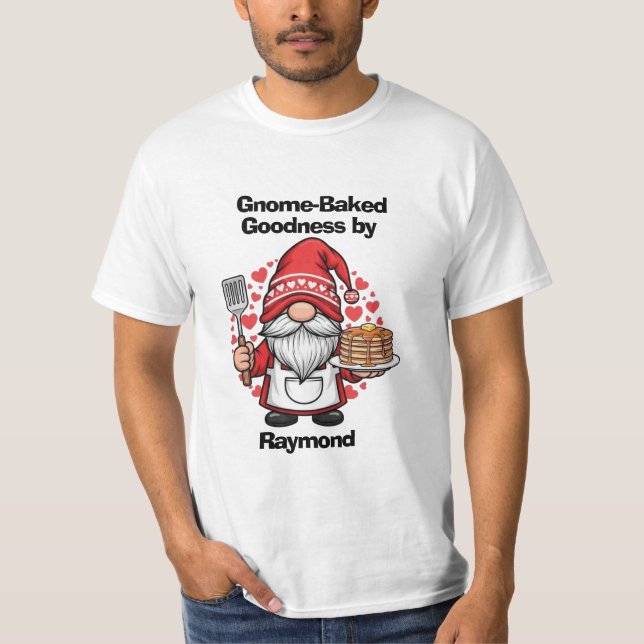 Gnome bei Zuhause-Design T-Shirt (Vorderseite)