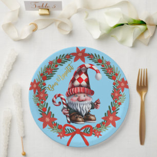 Gnome Bon Appétit Feiertagsplatte Pappteller