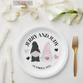 Gnome Bride and Groom Pappteller