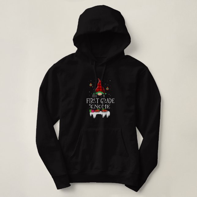 Gnome Buffalo Kariert Matching Family X m Hoodie (Design vorne)