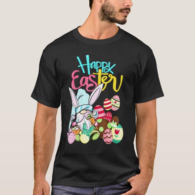 Gnome Bunny Egg Junting Happy Oaster 2022 T-Shirt (Vorderseite)