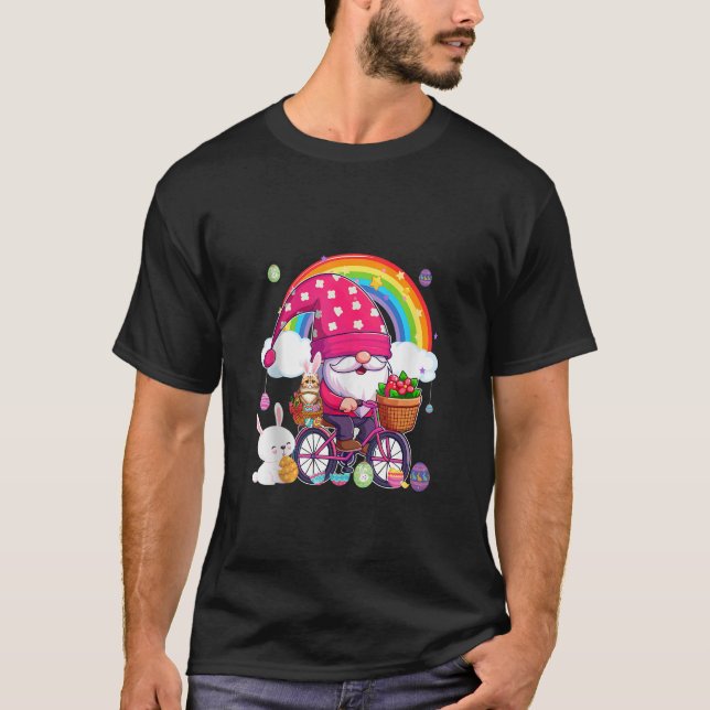 Gnome Bunny Exotic Kurzhaar Eierkörner Aktionskorb T-Shirt (Vorderseite)