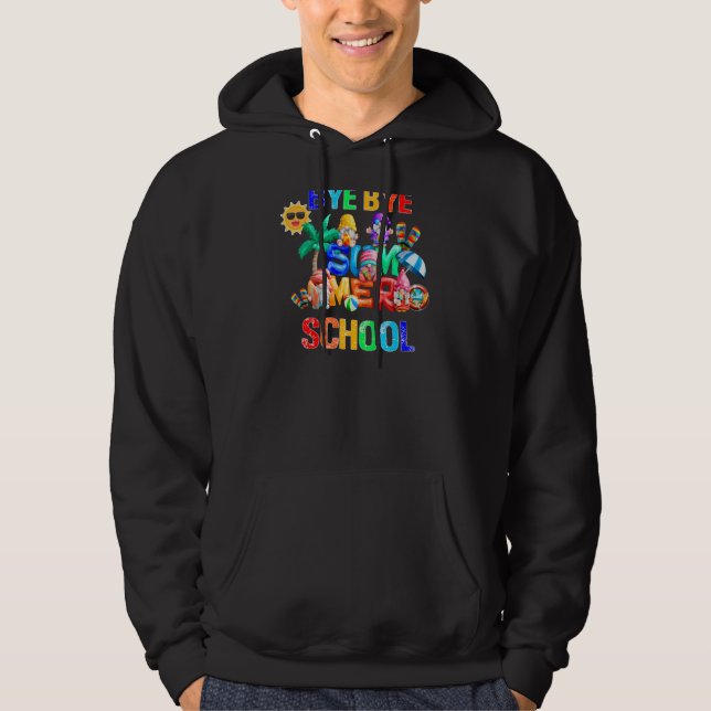 Gnome Bye School Hallo Sommer Hoodie (Vorderseite)