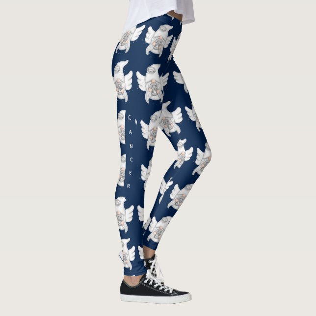 Gnome Cancer Astrologie Signieren Engel Leggings (Rechts)