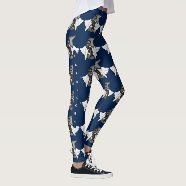 Gnome Capricorn Astrologie Signatur Engel Leggings (Rechts)