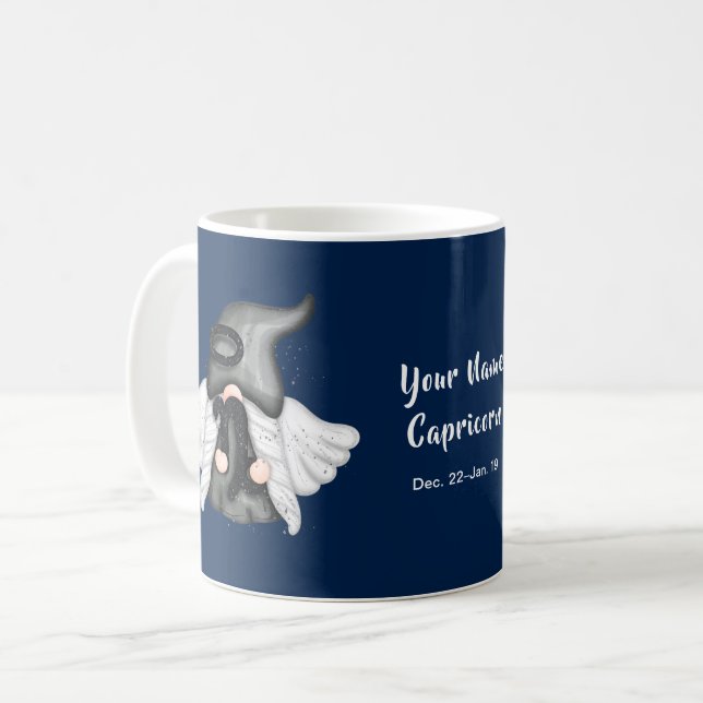 Gnome Capricorn Astrologie Signieren Engel Ihren N Kaffeetasse (Vorderseite Links)