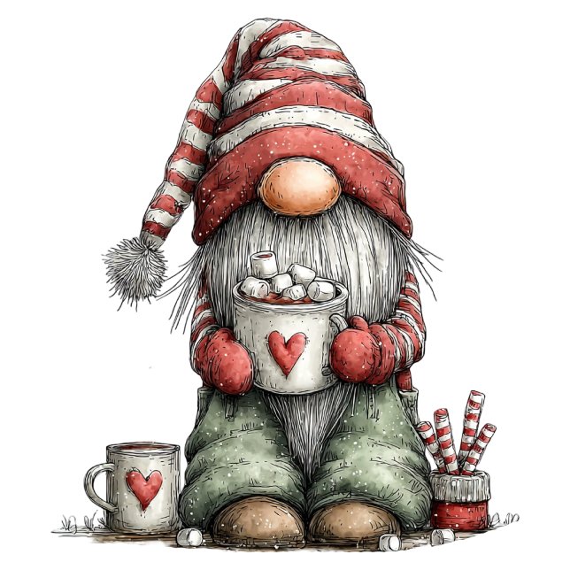 Gnome Ceramic Oval Christmas Ornament (Von Creator hochgeladen)