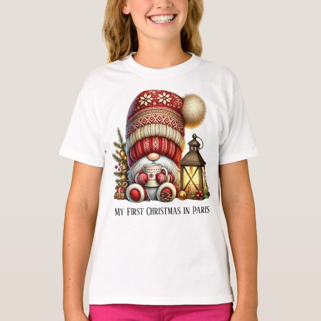 Gnome Christmas Coco Long Girls T-shirt (Vorderseite)