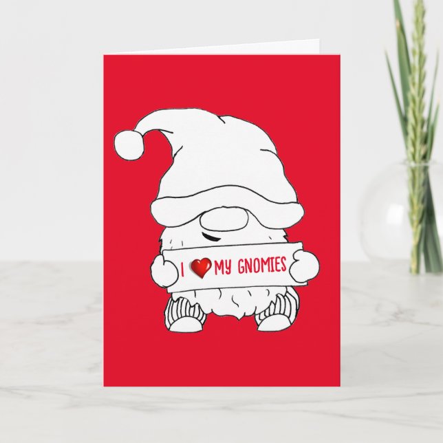 Gnome Christmas Feiertagskarte (Vorderseite)