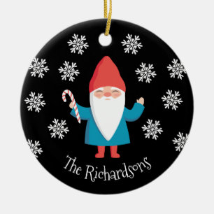 Gnome Christmas Keramik Ornament