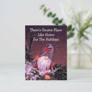 Gnome Christmas neue Zuhause für Ferien Niedlich Ankündigungspostkarte