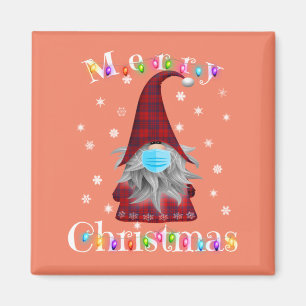 Gnome Christmas Pajamas Gesichtsmaske - Garten Gno Magnet