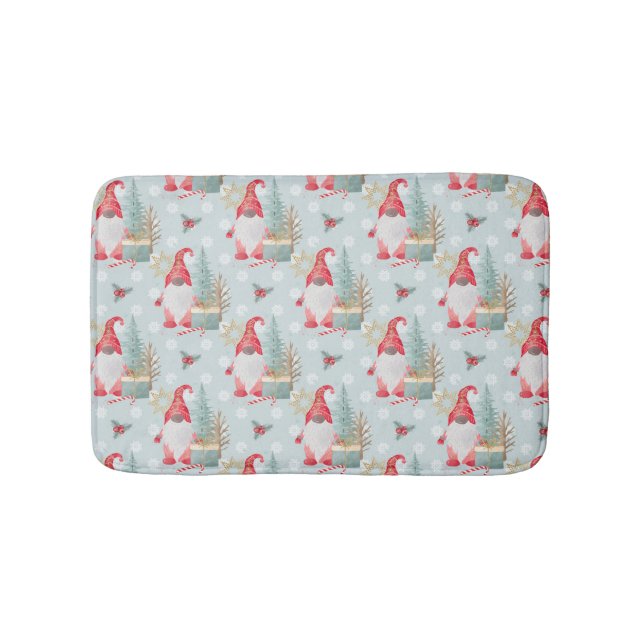 Gnome Christmas Pattern Badematte (Vorderseite)