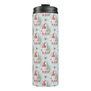 Gnome Christmas Pattern Thermosbecher