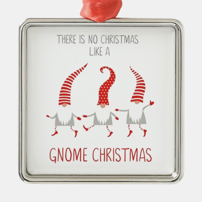 GNOME CHRISTMAS WIE EIN GNOME CHRISTMAS ORNAMENT AUS METALL (Vorne)
