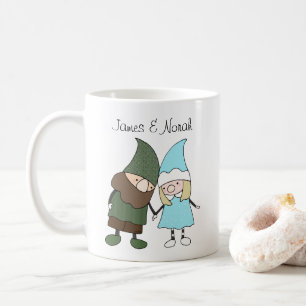 Gnome Couple Individuelle Name personalisiertes Ge Kaffeetasse