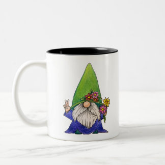 Gnome Day Hippy Zweifarbige Tasse