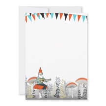 Gnome, der Gitarren-Einladung spielt