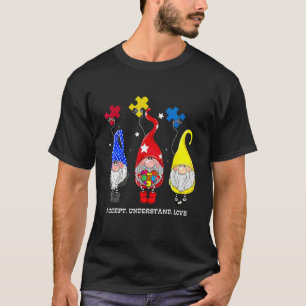 Gnome, die ein Puzzleteil halten, Autismus-Bewusst T-Shirt