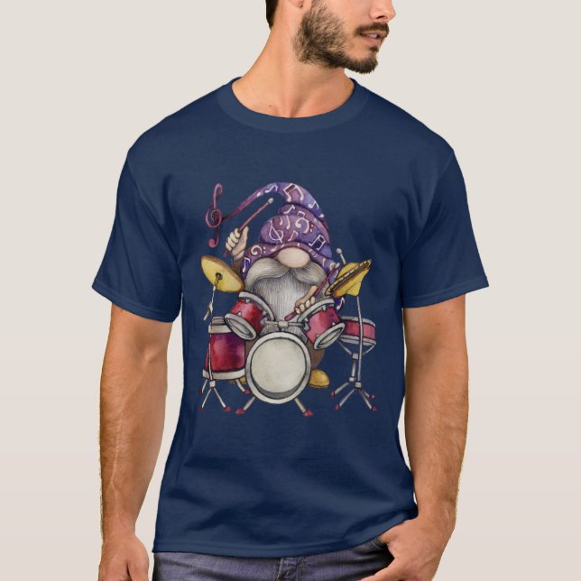 Gnome Drummer T-Shirt (Vorderseite)