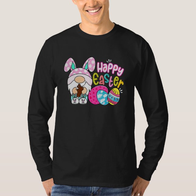 Gnome Easter Eggs Hunting Bunny Gnome Gnomies Happ T-Shirt (Vorderseite)