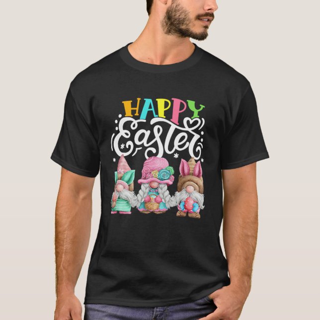Gnome Easter Hug Egg Bunny Gnome Spring Gnomies Ha T-Shirt (Vorderseite)