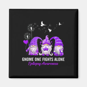 Gnome Eins kämpft allein für Epilepsie-Bewusstsein Magnet