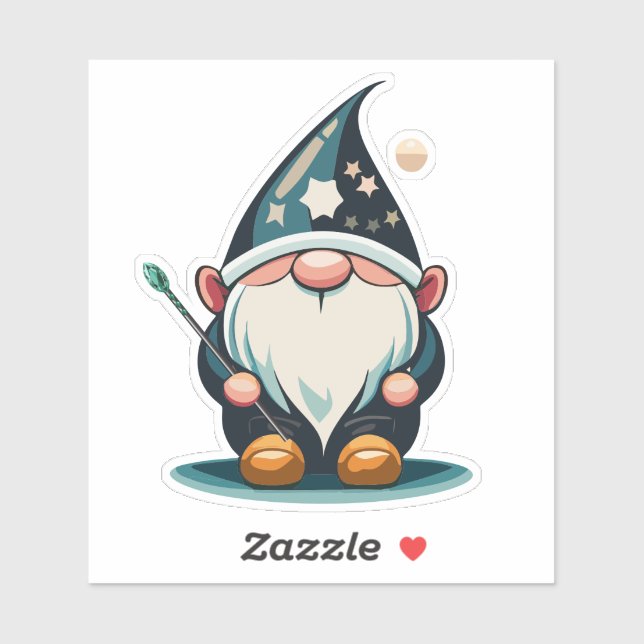 GNOME-Explorer mit Walking Cane Aufkleber (Blatt)