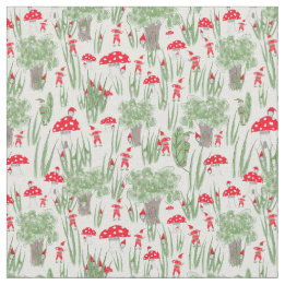 Gnome Fabric: "Gnome Hide-and-Seek Stoff