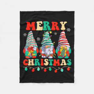 Gnome-Familie Frohe Weihnachten Xmas-Pyjamas Süß Fleecedecke