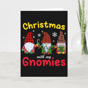 Gnome Familie Weihnachten Frauen Männer erhalten L Karte