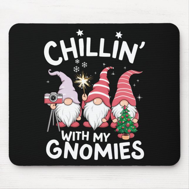 Gnome Family Christmas Chillin With My Gnomies _1  Mousepad (Vorne)
