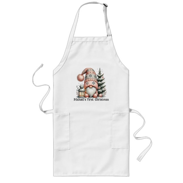 Gnome for the Holidays Apron Lange Schürze (Vorne)