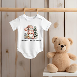 Gnome for the Holidays Baby Bodysuit Baby Strampler