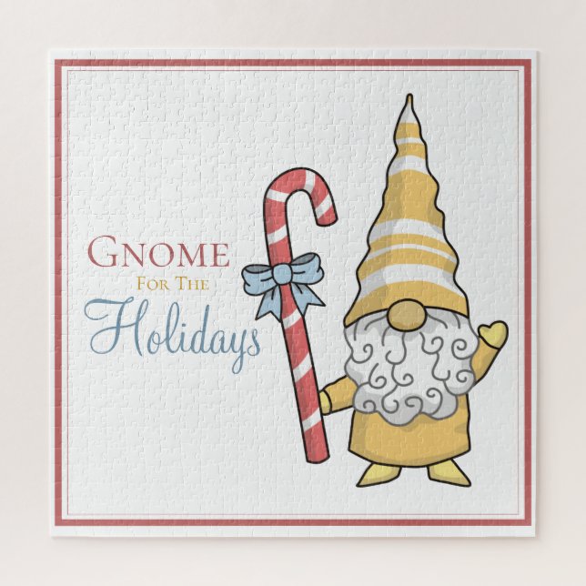 Gnome For The Holidays Festive Christmas XMas Puzzle (Vertikal)