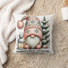 Gnome for the Holidays Throw Pillow Kissen