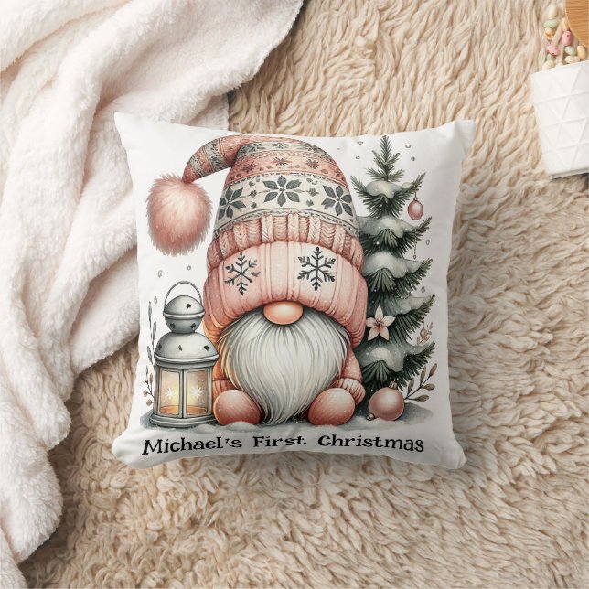 Gnome for the Holidays Throw Pillow Kissen (Decke)